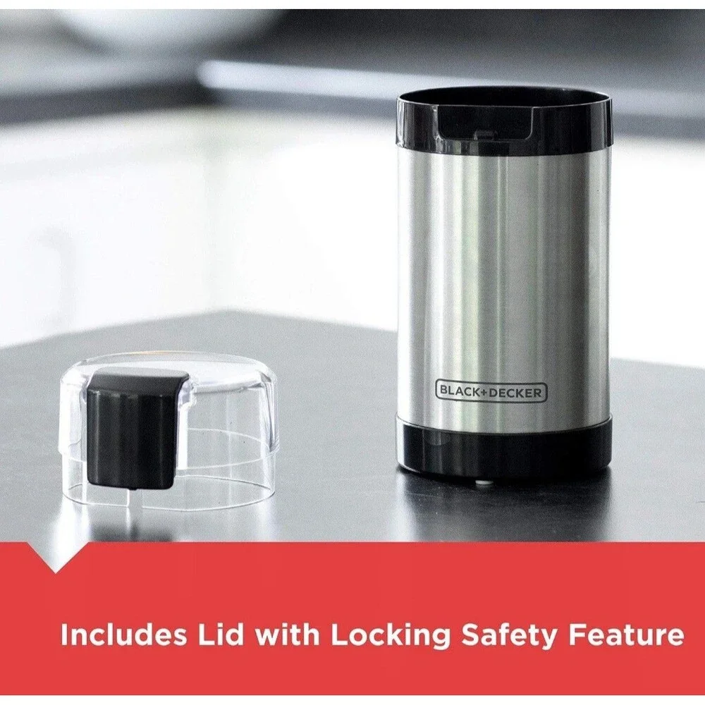 One Touch Coffee Grinder 2/3 Cup Coffee Bean Capacity Spice Grinder One Touch